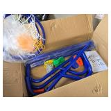 $94 Kids 4-Hoop Basketball Hoop with Adjustable Height & 3 Balls
