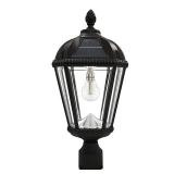 $160 Royal Bulb Series Outdoor Solar LED Post Light with 3 in. Fitter