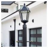 $160 Royal Bulb Series Outdoor Solar LED Post Light with 3 in. Fitter