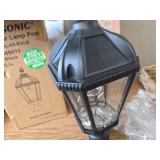 $160 Royal Bulb Series Outdoor Solar LED Post Light with 3 in. Fitter