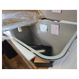 $90 LED Bathroom Mirror 40x32, Anti-Fog, Dimmable Lights, Squared Bottom Co