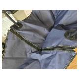 $66 2-in-1 Reclining Camping Chair Portable Folding Beach Chair (Blue)