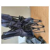 $66 2-in-1 Reclining Camping Chair Portable Folding Beach Chair (Blue)