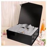 ROSEGLD Extra Large Gift Box 20x16x7.2 in Black Magnetic Gift Box