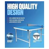 $270 PRO SPIN Compact Ping Pong Table - 72x41 Mid-Size, Foldable