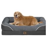 $47 Washable Orthopedic Large Dog Bed with Removable Foam and Bolsters