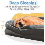 $47 Washable Orthopedic Large Dog Bed with Removable Foam and Bolsters