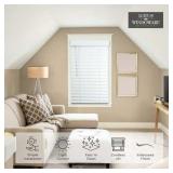 Lotus & Windoware Cordless Faux Wood Horizontal Blind, 22.5W x 36L