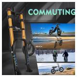 $169 BUCKLOS 20-Inch Fat Tire E-Bike Front Fork, 180mm Travel