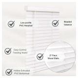 $124 Lotus & Windoware Cordless 2" Faux Wood Room Darkening Blind