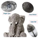 Giant Elephant Stuffed Animal, 24" Plush Toy - Gray