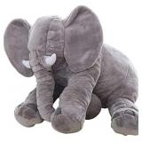 Giant Elephant Stuffed Animal, 24" Plush Toy - Gray