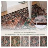 $160 Lahome 9x12 Area Rug - Non-Slip Washable, Non-Shedding Rug