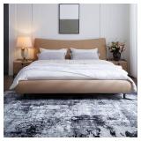 $58 Rugcomf 6x9 Washable Soft Area Rug, Abstract Non-Slip Faux Wool