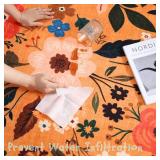 $100 Rugcomf 8x10 Area Rug Washable Non-Slip Floral Vintage Low Pile