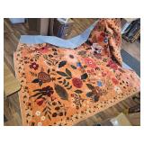 $100 Rugcomf 8x10 Area Rug Washable Non-Slip Floral Vintage Low Pile