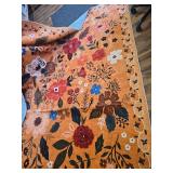 $100 Rugcomf 8x10 Area Rug Washable Non-Slip Floral Vintage Low Pile