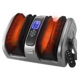$80 Shiatsu Foot Massager with Heat and Calf Rollers for Relief, Grey