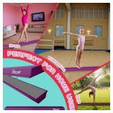 8ft Folding Balance Beam - Foldable Gymnastics Foam for Kids