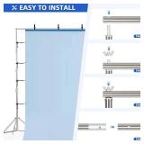 $240 13x13ft Stainless Steel Photo Backdrop Stand Kit - Adjustable