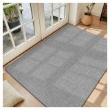 $56 LEKEEPGO Ultra Thin Indoor Door Mat 36x59, Non-Slip Backing