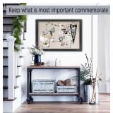 $49 Large Magnetic Bulletin Board 36x24, Black Framed Cork Board Linen