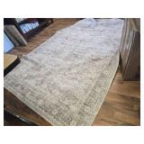 $90 Beige Taupe Area Rug 6x9, Washable Non-Slip Low-Pile Rug