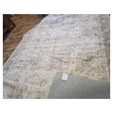 $90 Beige Taupe Area Rug 6x9, Washable Non-Slip Low-Pile Rug