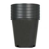Garden Plastic Planter Pots - 12 Pcs, 2-Gallon Black Drainage