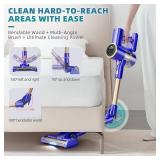 $50 Cordless Vacuum Cleaner 180 Bendable Wand, LED Screen, 8-in-1