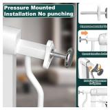 $50 TSAYAWA Baby Safety Gate 29.6-33.8Inch Auto-Close White