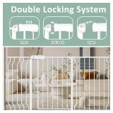 $50 TSAYAWA Baby Safety Gate 29.6-33.8Inch Auto-Close White