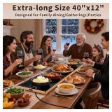 $90 Warming Mat for Food 40x12, Warmer with Adjustable Temp, Black
