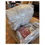 $145 Oversized King Velvet Quilt Set 120x128 with 2 Shams 3pcs Beige