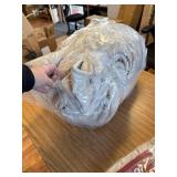 $145 Oversized King Velvet Quilt Set 120x128 with 2 Shams 3pcs Beige