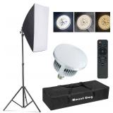 MOUNTDOG Softbox Lighting Kit, 19.7x27.5 Reflector, 45W