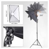 MOUNTDOG Softbox Lighting Kit, 19.7x27.5 Reflector, 45W