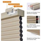 $73 Persilux Custom Blackout Cellular Shades, Cordless Blinds 46x48