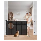 Retractable Baby Gate, 55" Wide Mesh, 34" Tall, Black