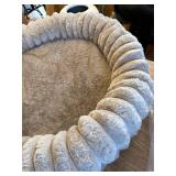 $58 BALANCE Donut Dog Bed, 36-Inch Round, Washable, Anti-Slip, Oatmeal