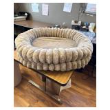 $58 BALANCE Donut Dog Bed, 36-Inch Round, Washable, Anti-Slip, Oatmeal