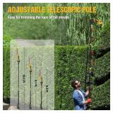 $200 4-in-1 Pole Hedge Trimmer Cordless, 2x3.0Ah Batteries, 180