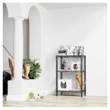 $56 750 lbs 3-Tier Metal Shelf, Heavy-Duty Wire Rack, Black