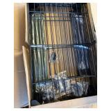 $56 750 lbs 3-Tier Metal Shelf, Heavy-Duty Wire Rack, Black