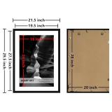 HEART ART 20x28 Picture Frame with Mat, Black, Wall Mount