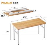 $116 Need 47-Inch Computer Desk Folding Table BIFMA, Teak AC5BW-120