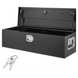 $121 VEVOR Heavy Duty Aluminum Truck Bed Tool Box Diamond Plate Black