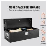 $121 VEVOR Heavy Duty Aluminum Truck Bed Tool Box Diamond Plate Black