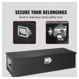 $121 VEVOR Heavy Duty Aluminum Truck Bed Tool Box Diamond Plate Black