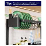 Kitsure Over-Sink Dish Drying Rack, 30.0 33.9 x 21.5 in, Black